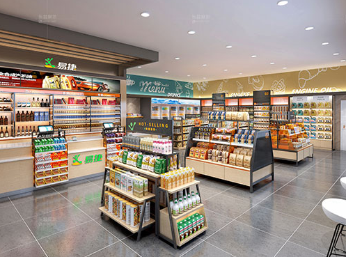 加油站便利店貨架